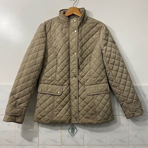 Lauren Ralph Lauren Jackets & Blazers - Lauren Ralph Lauren Diamond Quilted Mockneck Jacket Women’s Small Classic Preppy